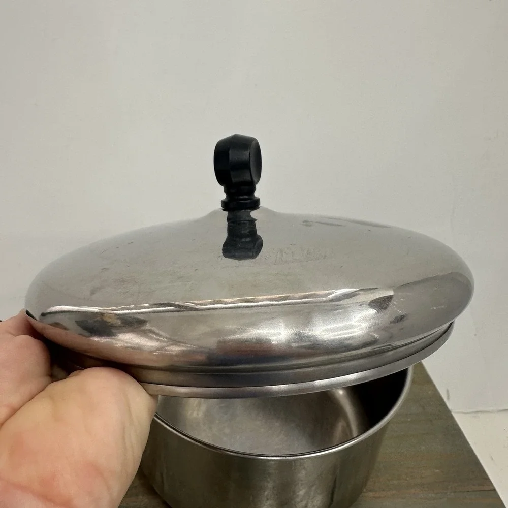 Vintage Farberware Aluminum Clad Stainless Steel 3 Qt Saucepan & Lid
